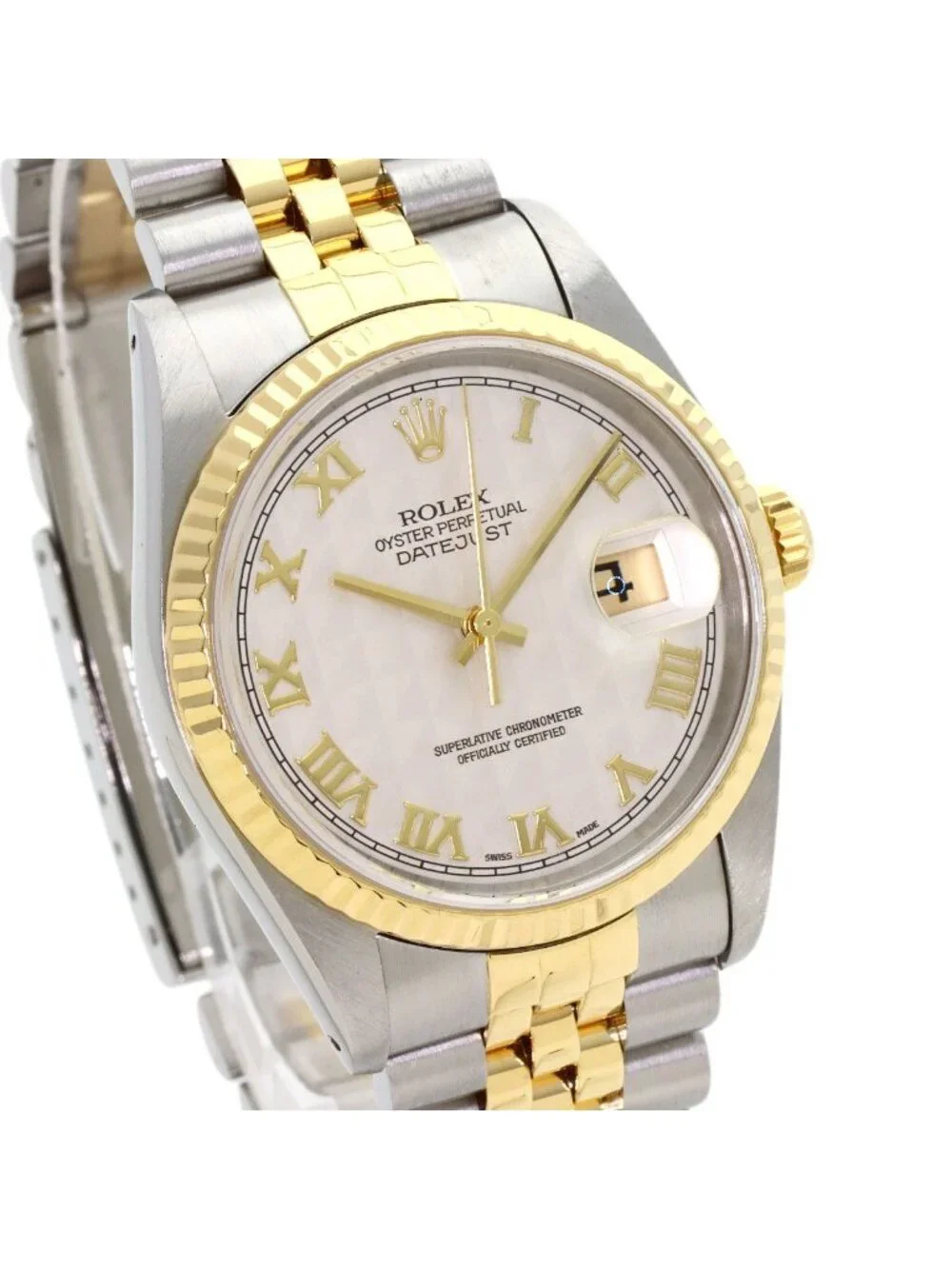 Rolex Datejust Pyramid Roman SS Yellow Gold 18k